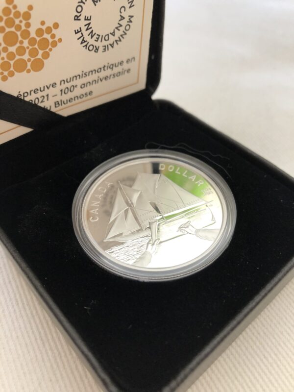 2021 Proof Silver Dollar 100th Anniversary of Bluenose