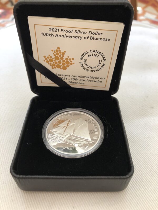 2021 Proof Silver Dollar 100th Anniversary of Bluenose